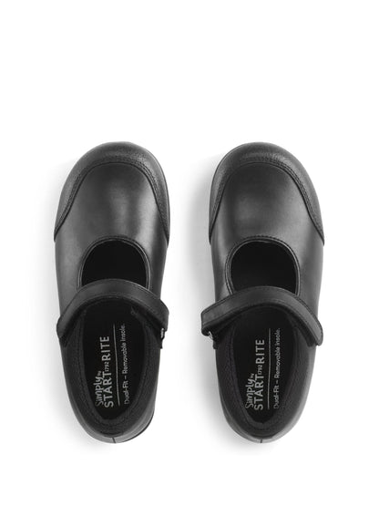 Start Rite Black Dual Fit Grade Mary Jane School Shoes image 5