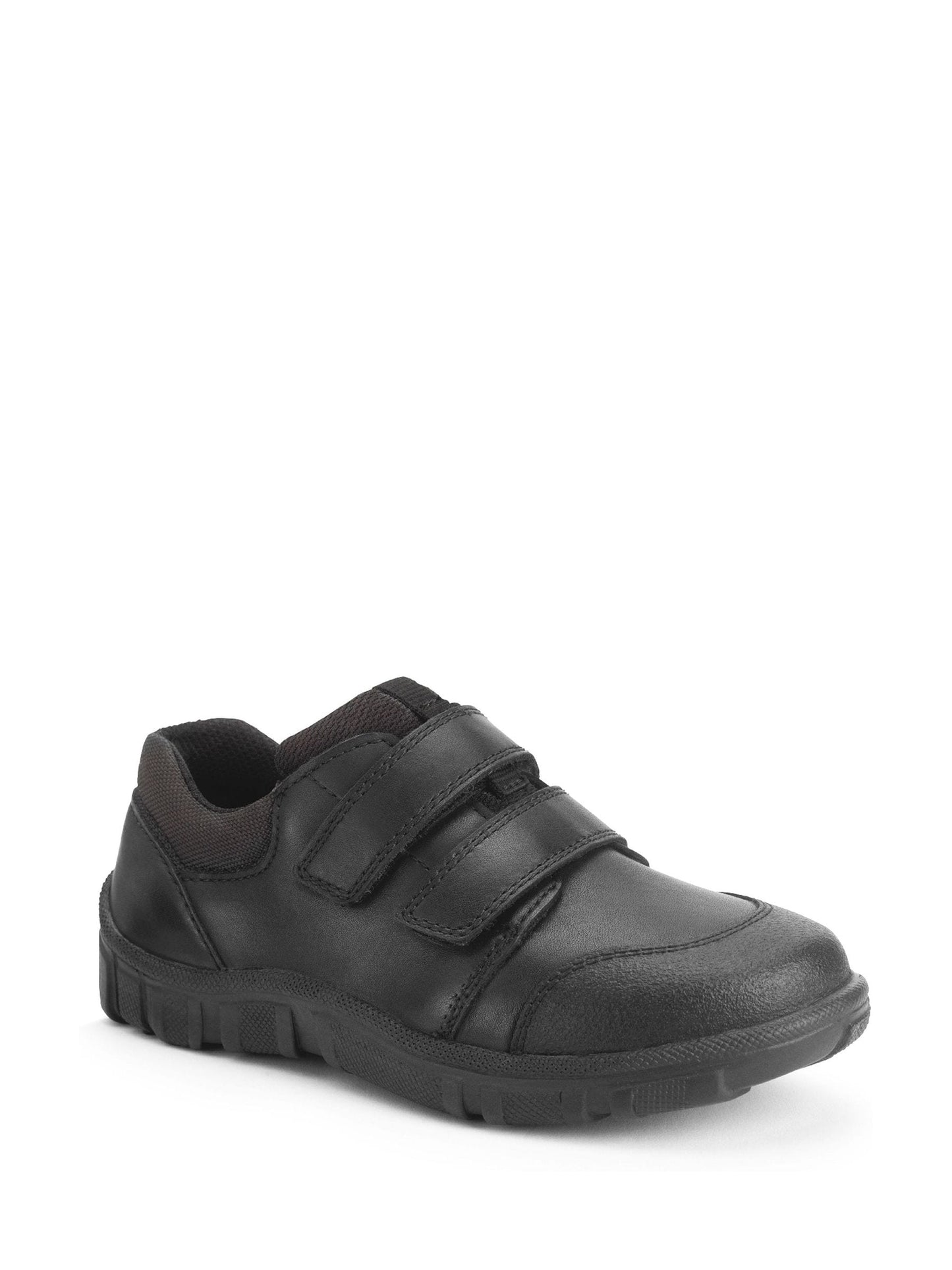 Start Rite Black Topic Dual Fit Rip Tape Leather School Shoes image 2