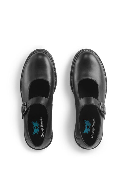 Start Rite Black Standard Fit Embrace Mary Jane Buckle Chunky Stitch Down School Shoes image 11