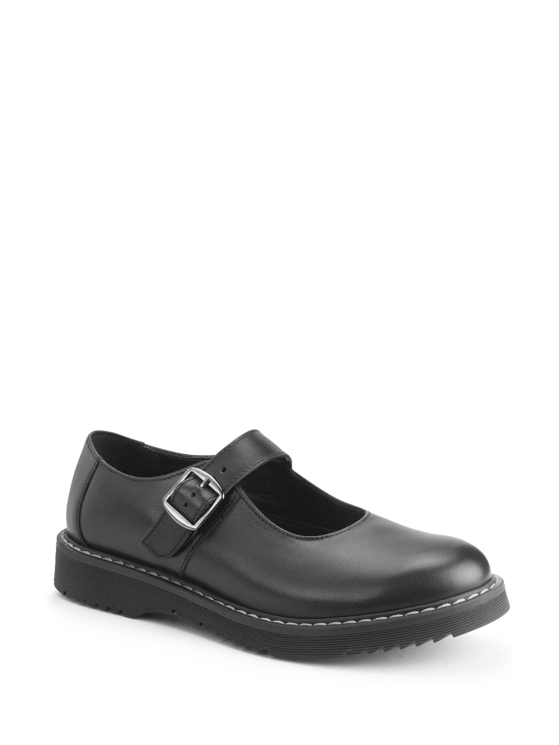 Start Rite Black Standard Fit Embrace Mary Jane Buckle Chunky Stitch Down School Shoes image 9
