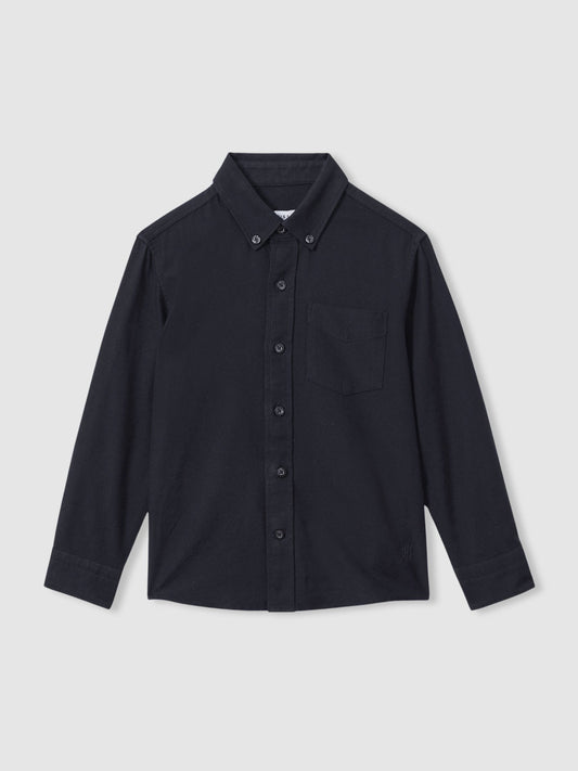 Reiss Navy Greenwich 13-14 yrs Button Down Oxford Shirt image 1