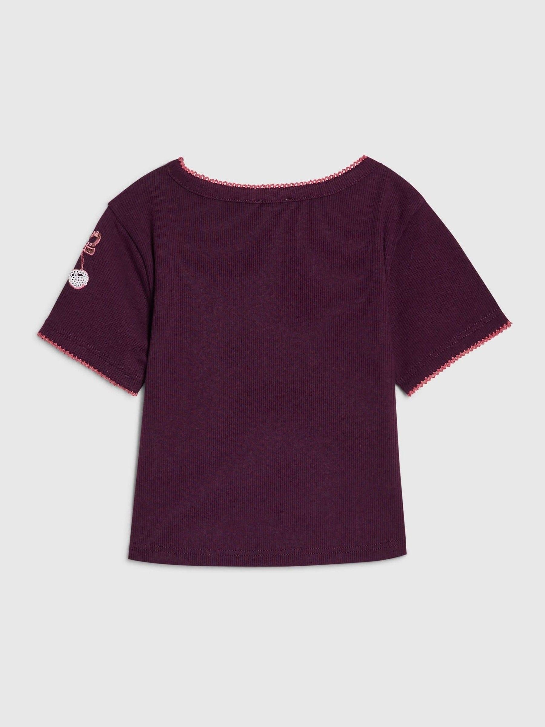 Dsiney Kidz - River Island Red Sequin Embroidered Baby T-Shirt image 2