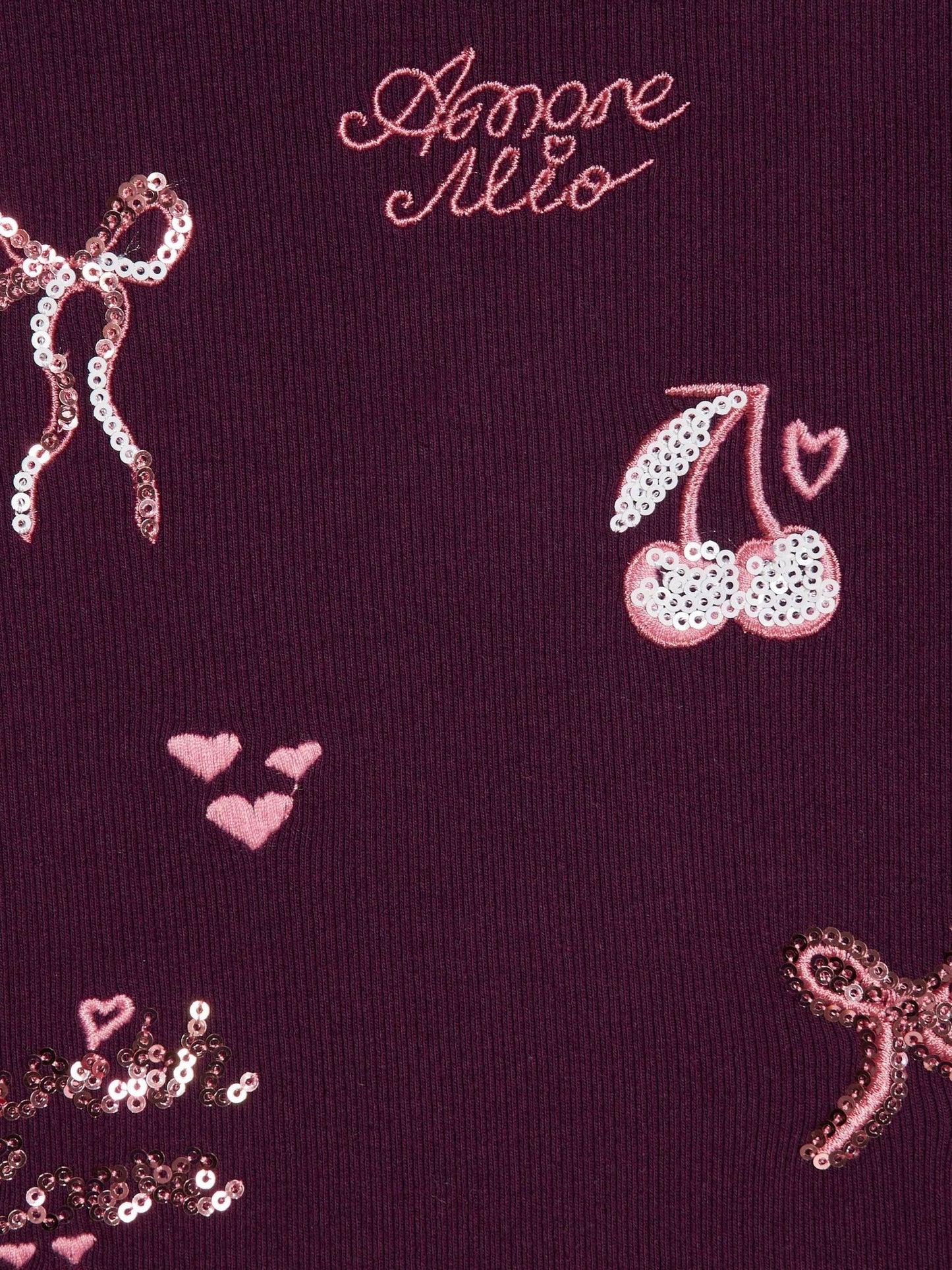 Dsiney Kidz - River Island Red Sequin Embroidered Baby T-Shirt image 3