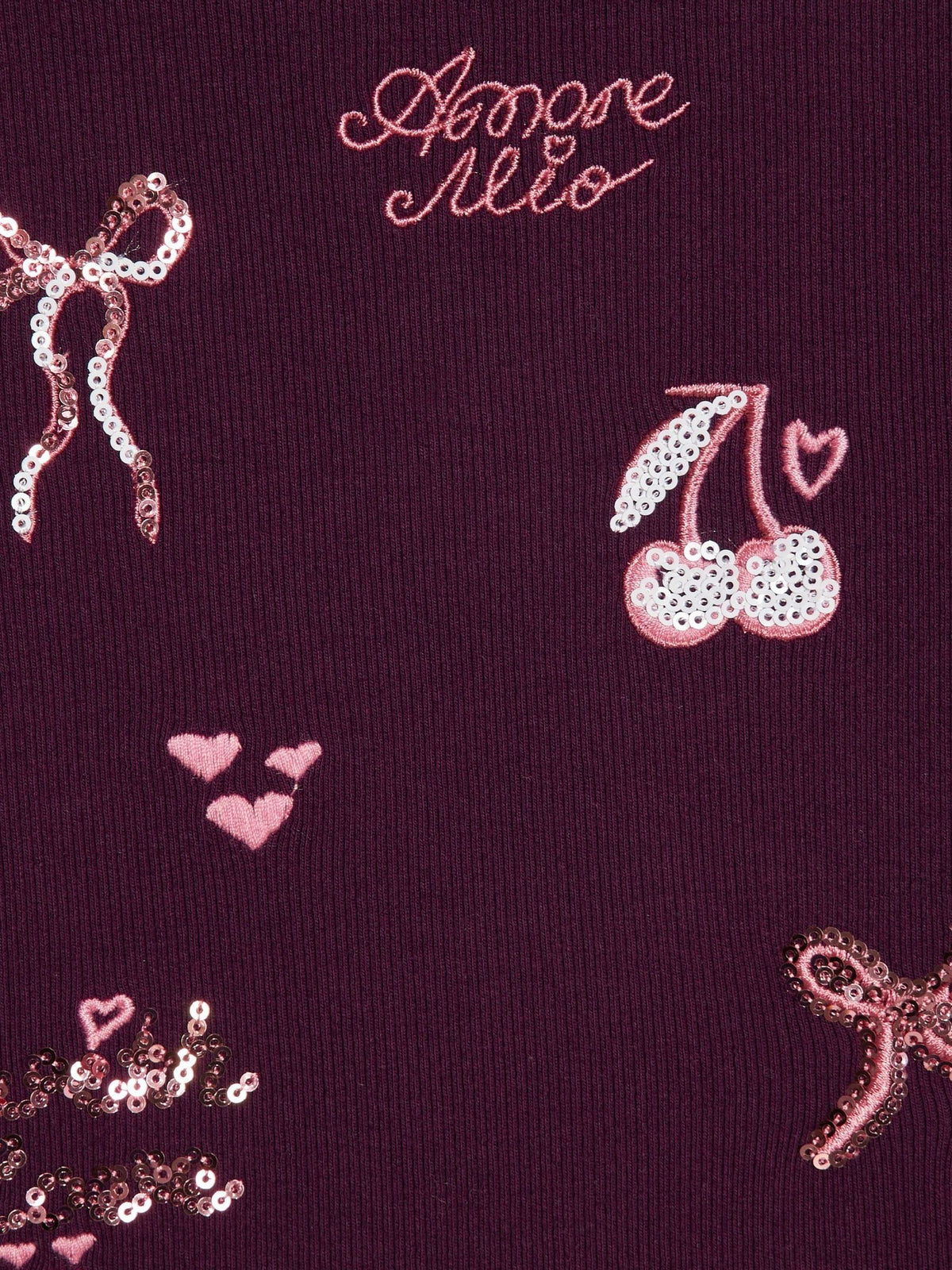 Dsiney Kidz - River Island Red Sequin Embroidered Baby T-Shirt image 3