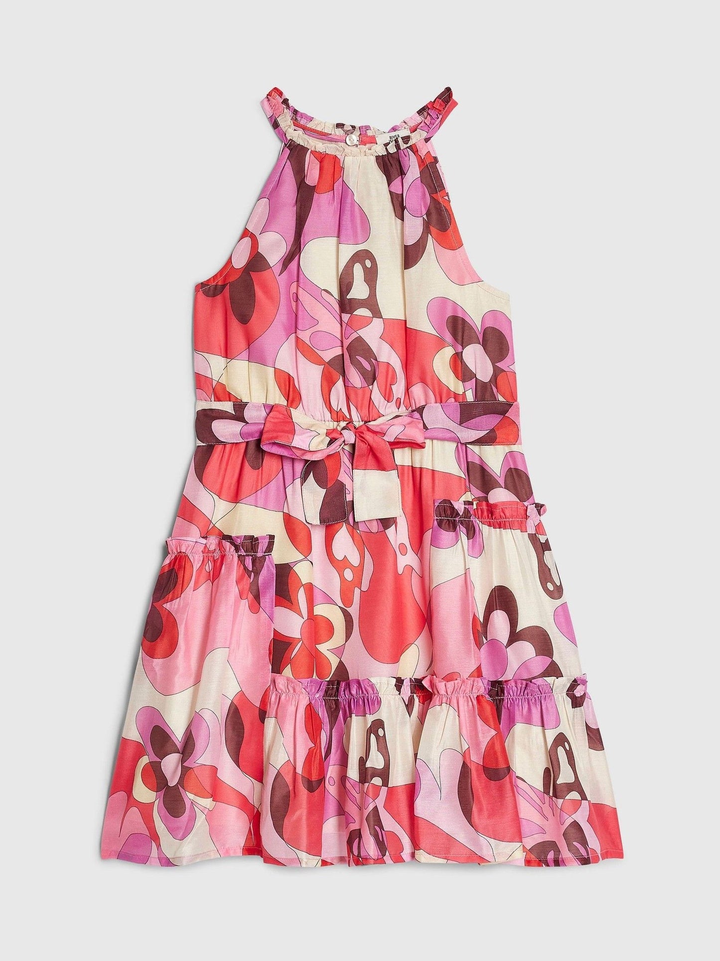 Dsiney Kidz - River Island Pink Halter Satin Dress image 1