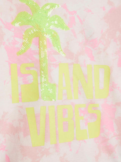 Dsiney Kidz - River Island Pink Island Vibes Tie Dye Top image 4