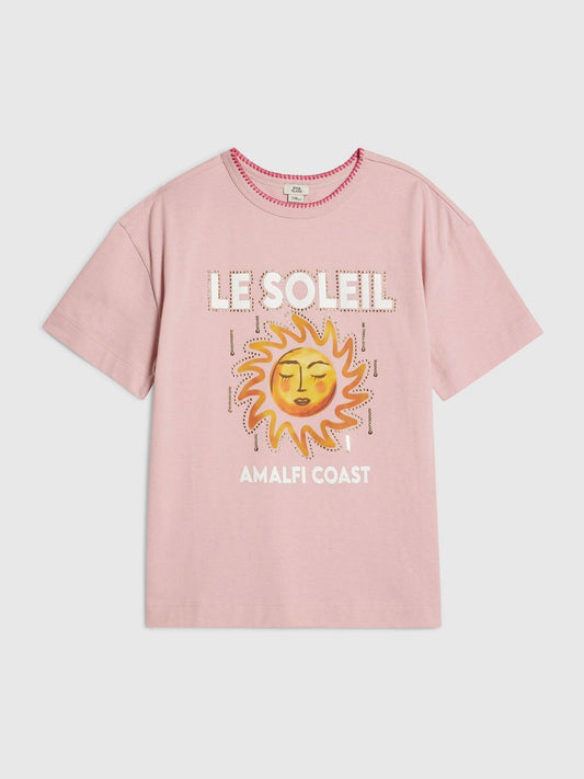 Dsiney Kidz - River Island Pink Sun Boyfriend T-Shirt image 1