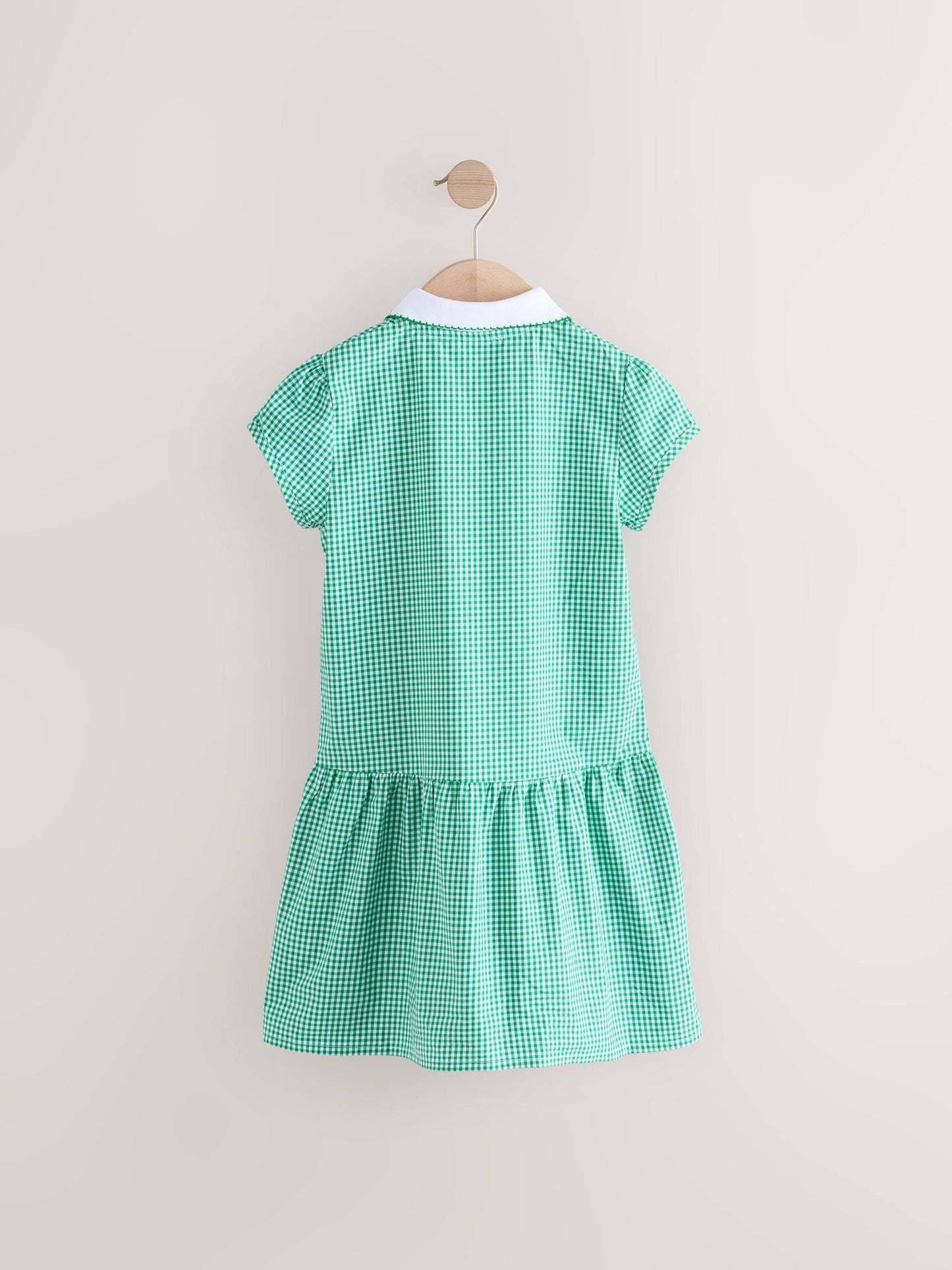 Green Zip Front Cotton Rich Gingham School Dress (3-14yrs) image 7