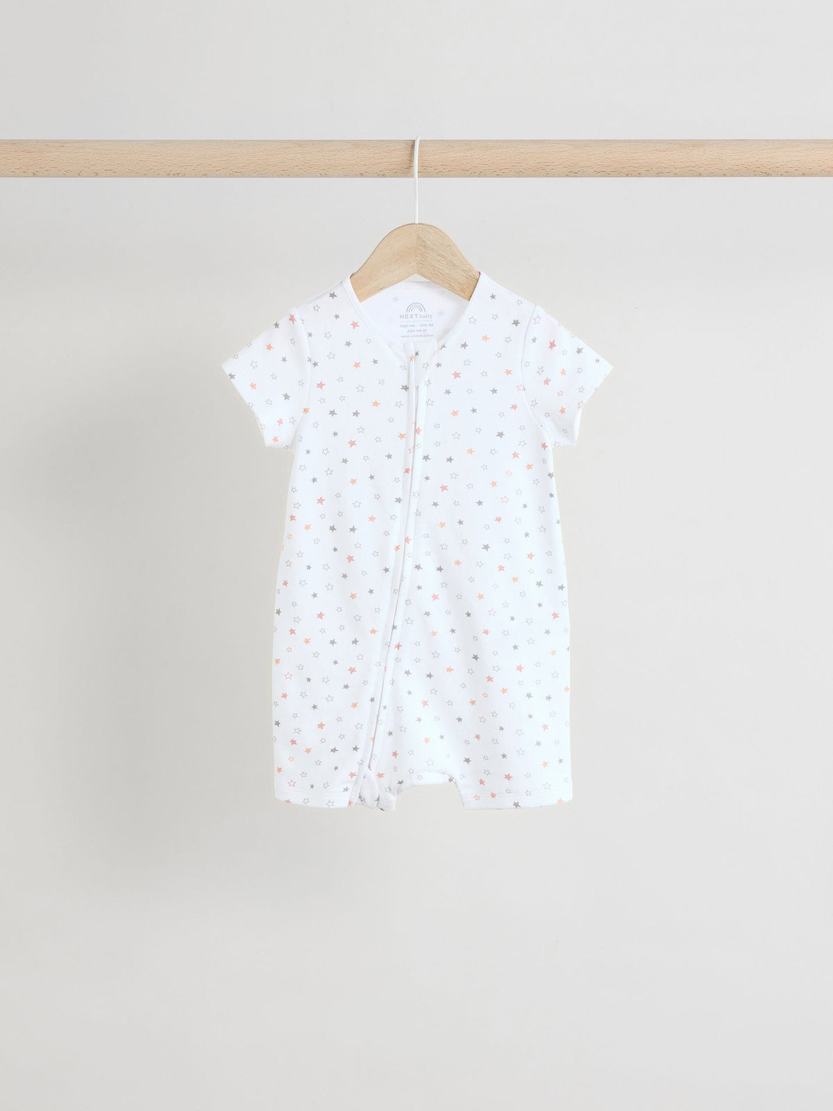 White 100% Cotton Two Way Zip Romper Sleepsuits 3 Pack (0mths-3yrs) image 3