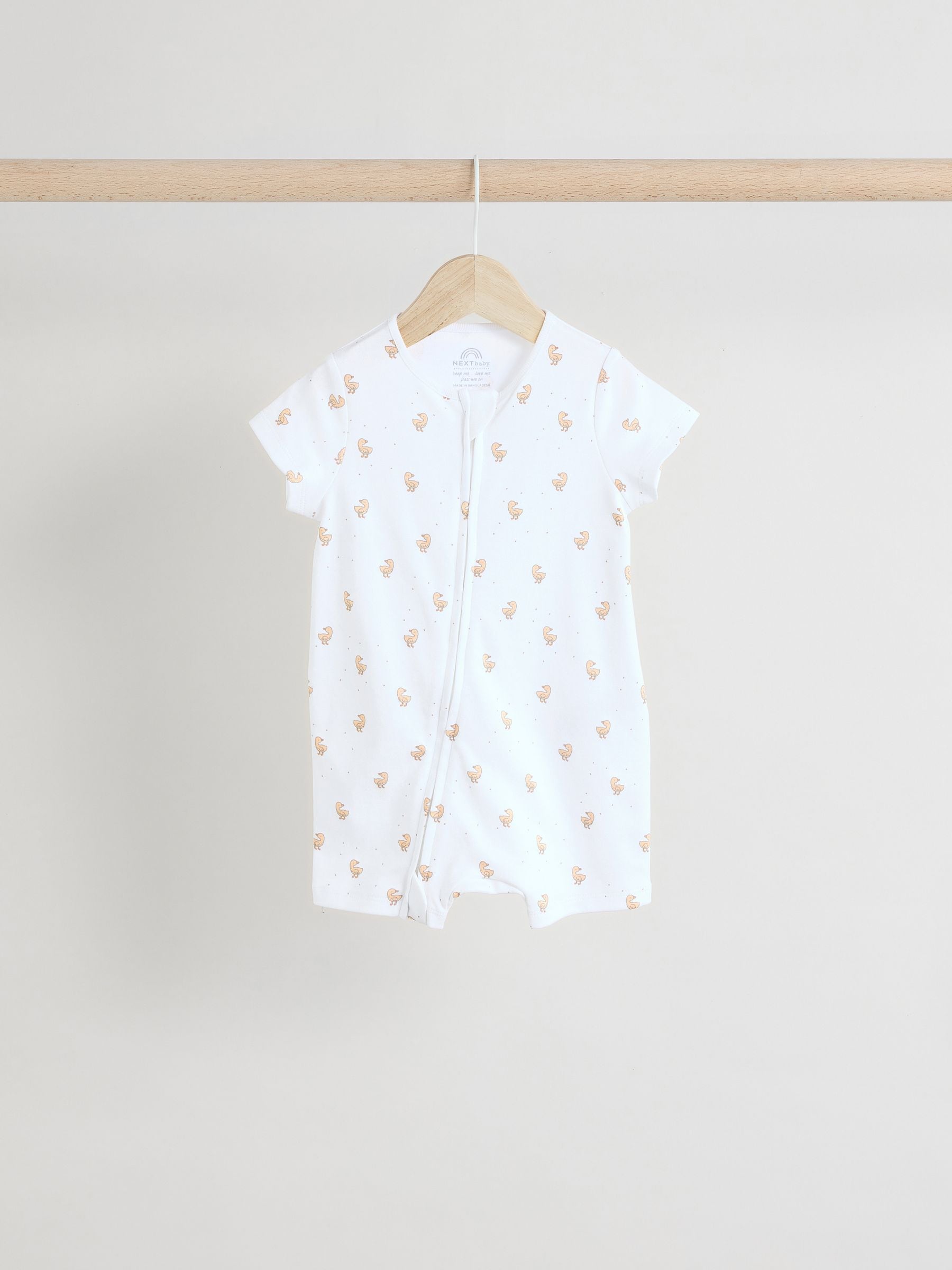 White 100% Cotton Two Way Zip Romper Sleepsuits 3 Pack (0mths-3yrs) image 4