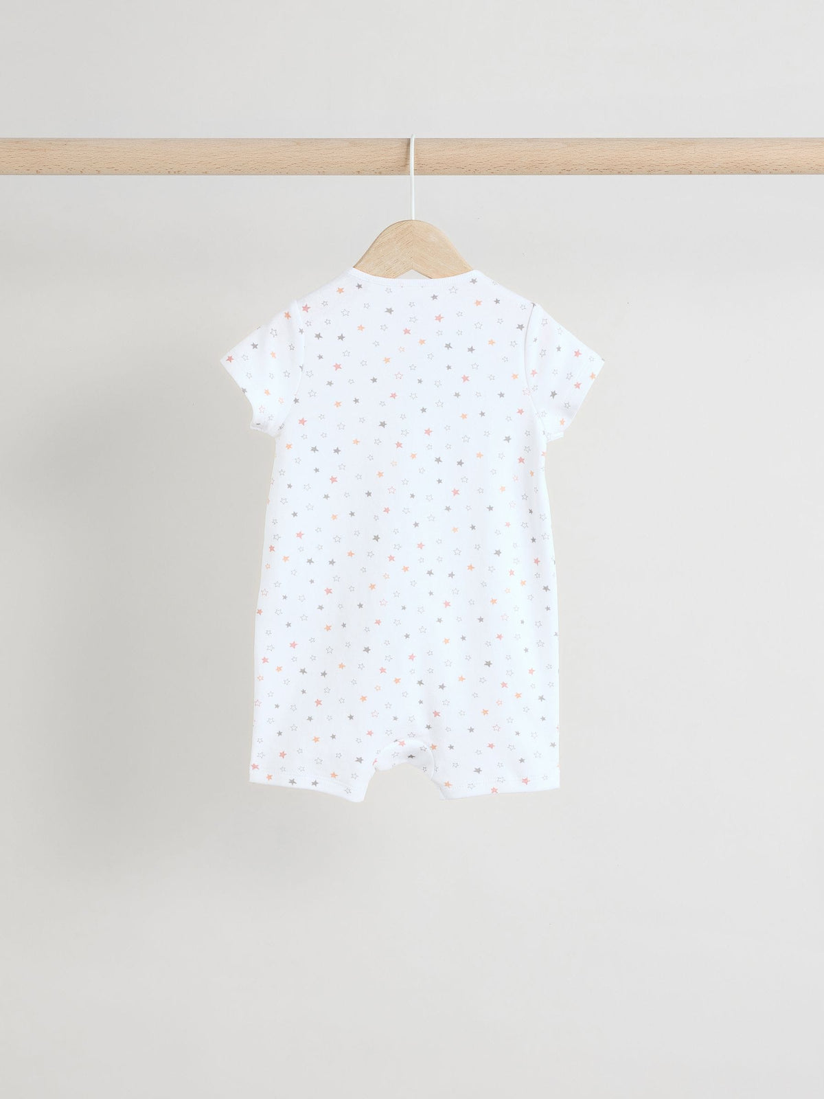 White 100% Cotton Two Way Zip Romper Sleepsuits 3 Pack (0mths-3yrs) image 5