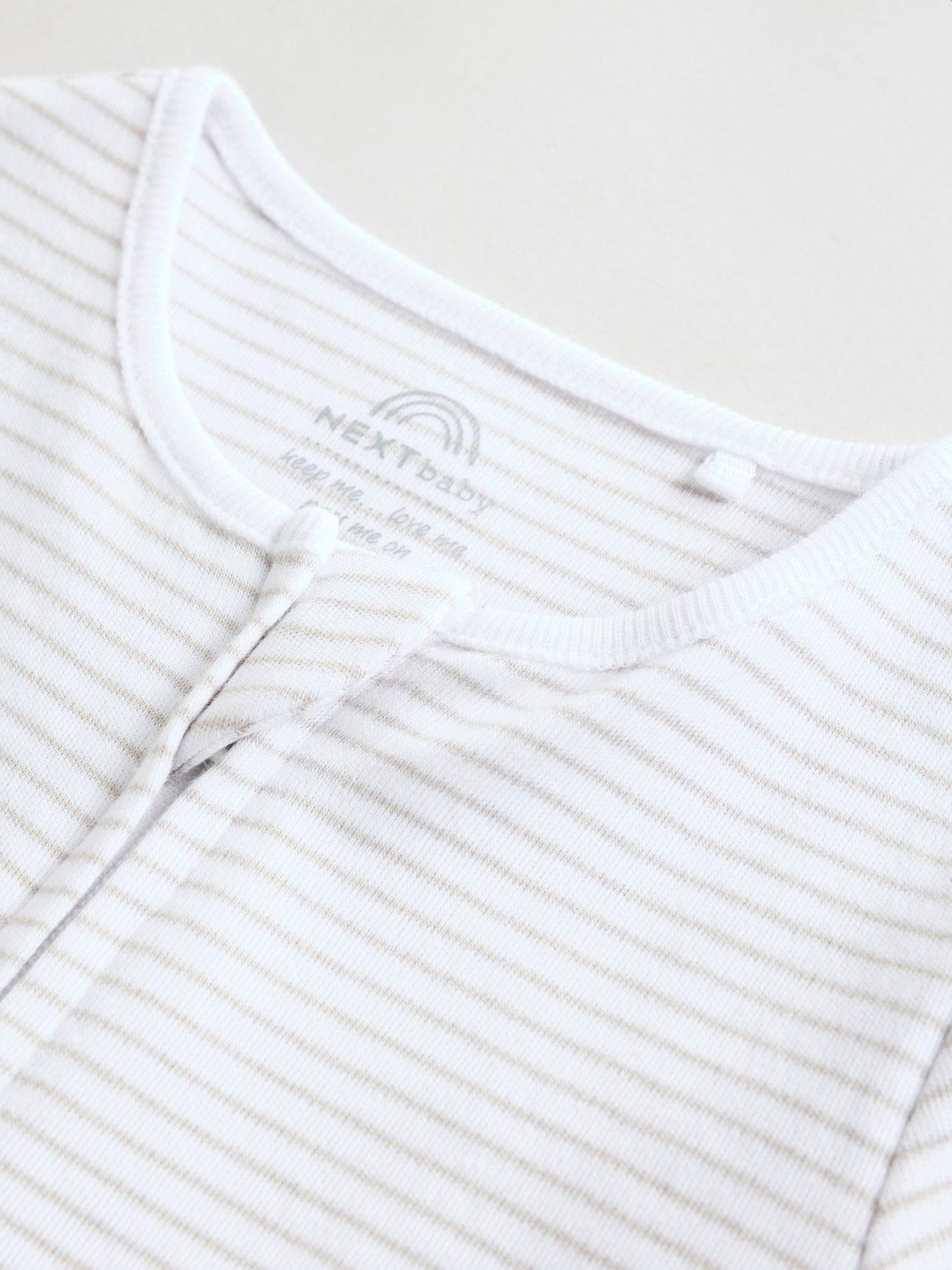 White 100% Cotton Two Way Zip Romper Sleepsuits 3 Pack (0mths-3yrs) image 8