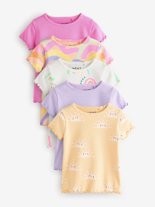 Rainbow Short Sleeve T-Shirts 5 Pack (3mths-7yrs) image 1