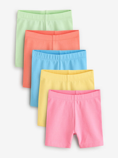 Multi Bright Cycle Shorts 5 Pack (3mths-7yrs) image 1