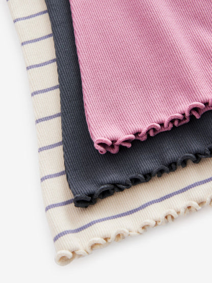 Core Ribbed Flare Leggings 3 Pack (3mths-7yrs) image 6