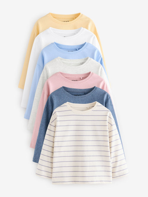 Multi Long Sleeve T-Shirts 7 Pack (3mths-7yrs) image 1