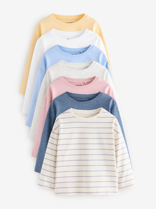 Multi Long Sleeve T-Shirts 7 Pack (3mths-7yrs) image 1