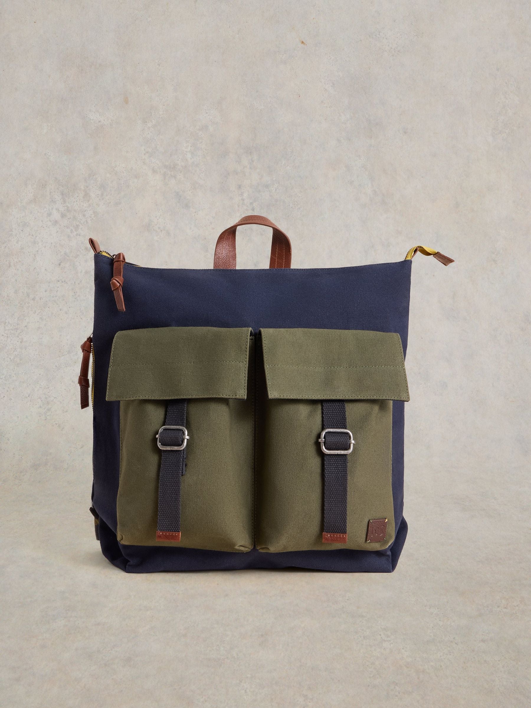 White Stuff Blue Theo Utility Canvas Backpack image 1