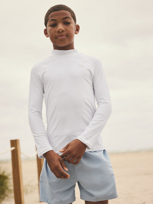 White Long Sleeve Rash Vest (1.5-16yrs) image 1