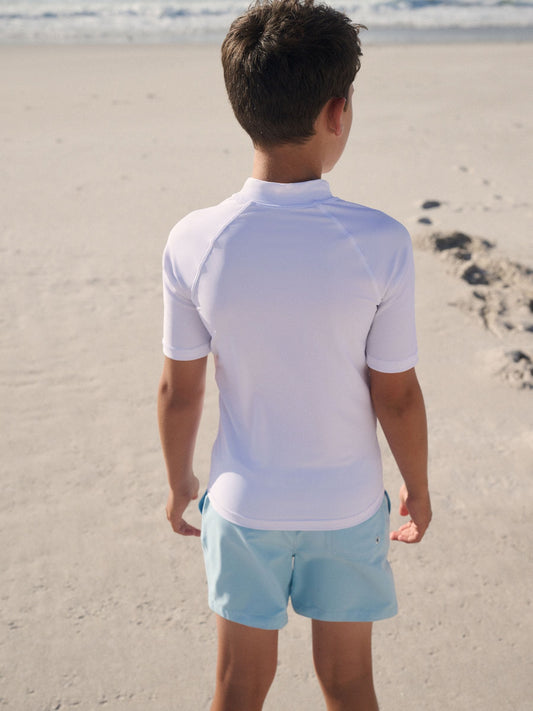 White Short Sleeve Rash Vest (1.5-16yrs) image 2
