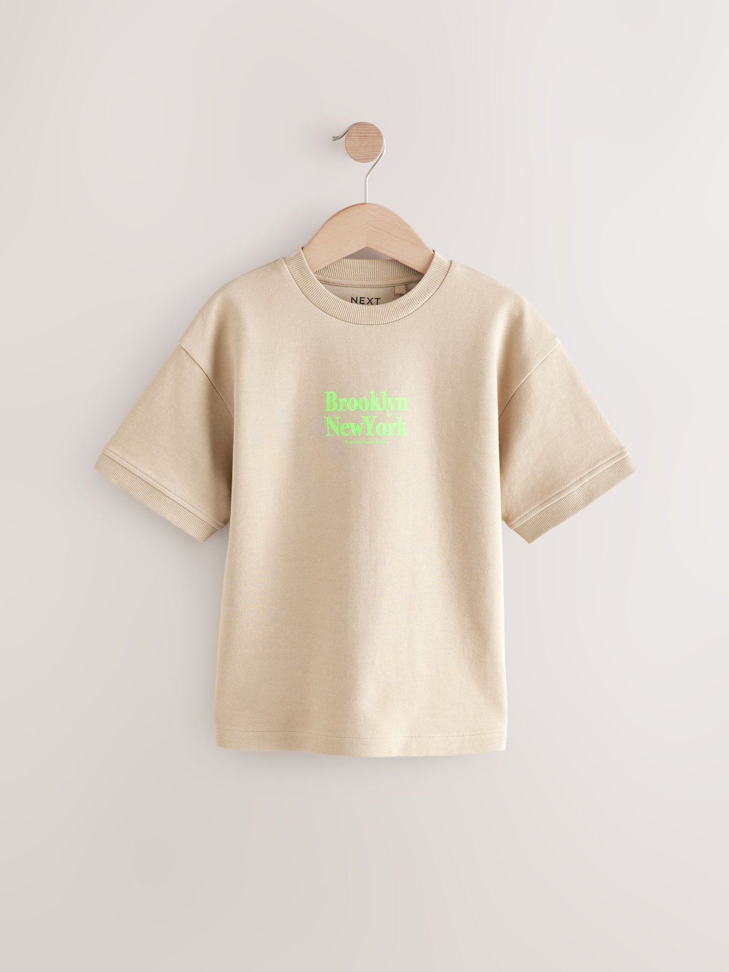 Dsiney Kidz - Stone Brooklyn Graphic Heavyweight Short Sleeve T-Shirt (3-16yrs) image 1
