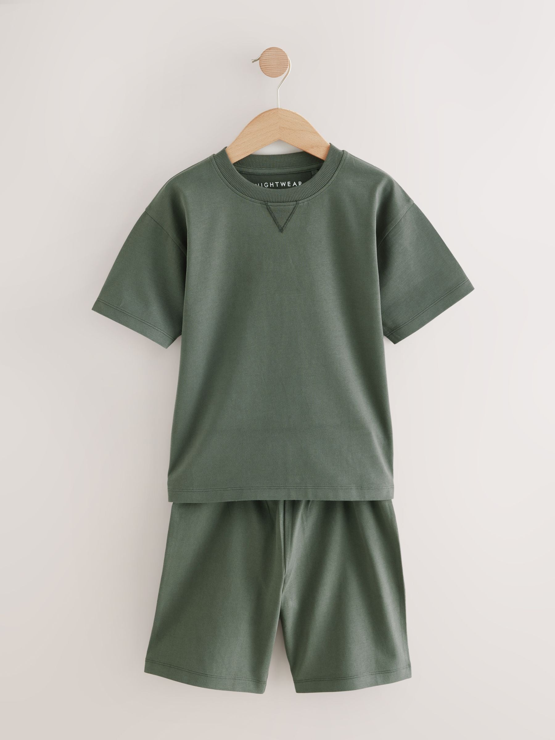 Navy/Grey Plain 100% Cotton Short Pyjamas 2 Pack (3-16yrs) image 8