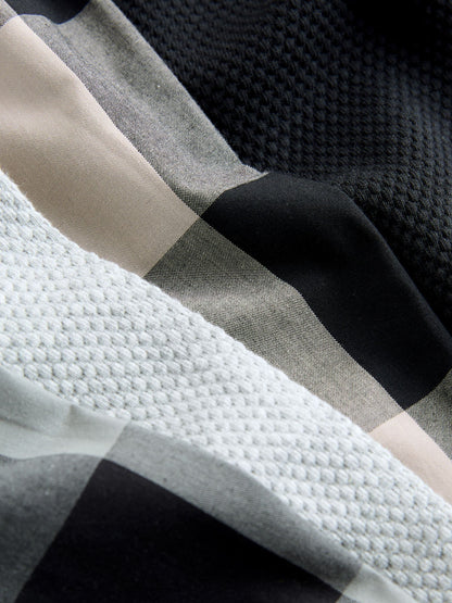 Black/ Grey 2 Pack Woven Check Oversized Pyjamas (3-16yrs) - image 11