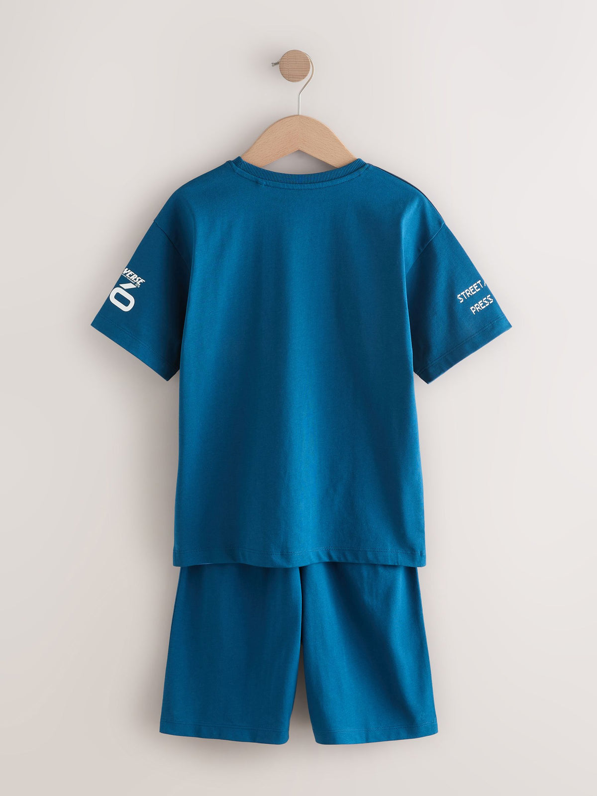 Blue Football Short Pyjamas 2 Pack (3-14yrs) - image 8