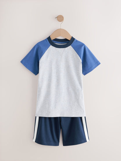 Navy/Grey Shorts Pyjamas 3 Pack (3-16yrs) image 6