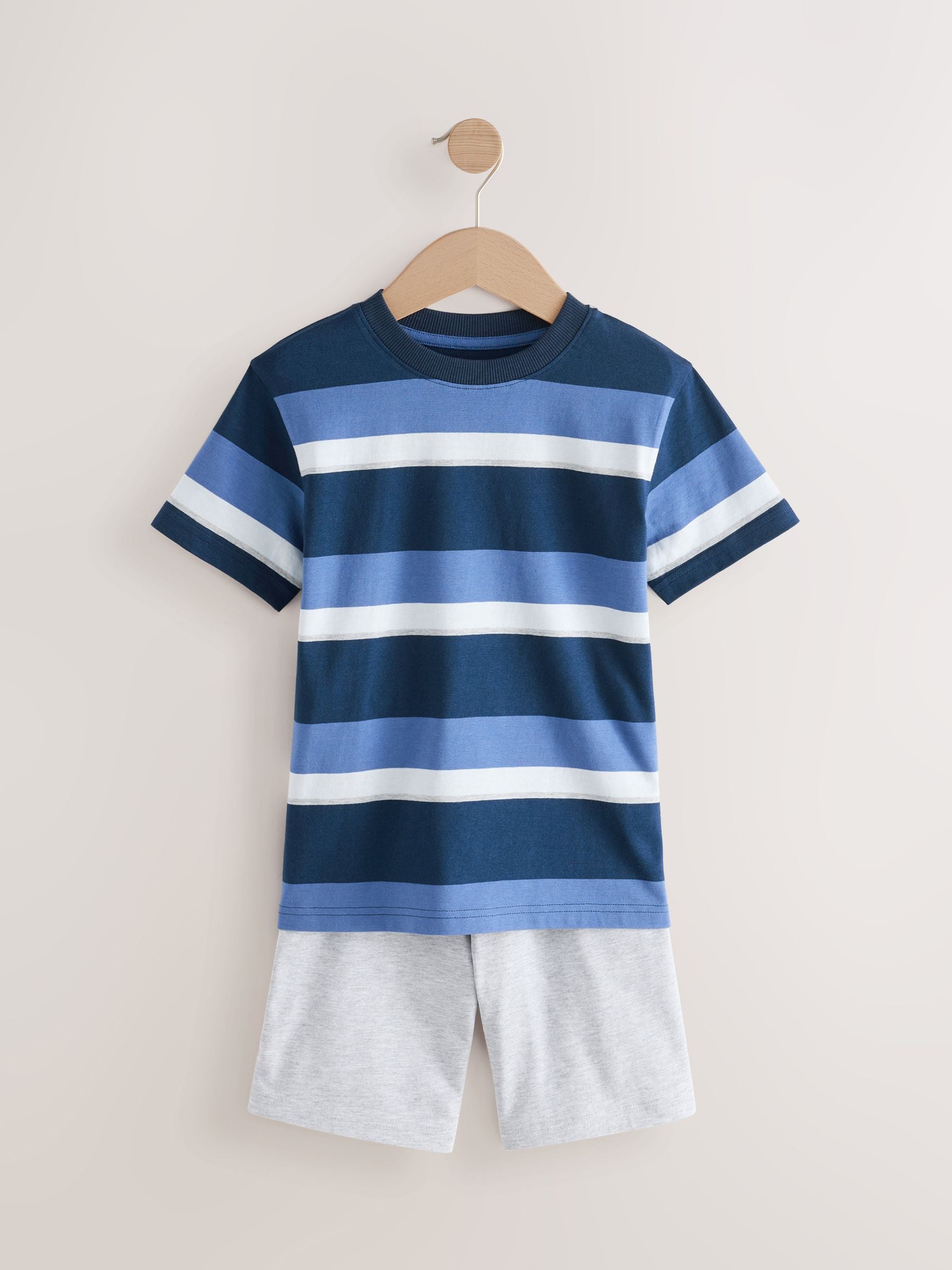 Navy/Grey Shorts Pyjamas 3 Pack (3-16yrs) image 7