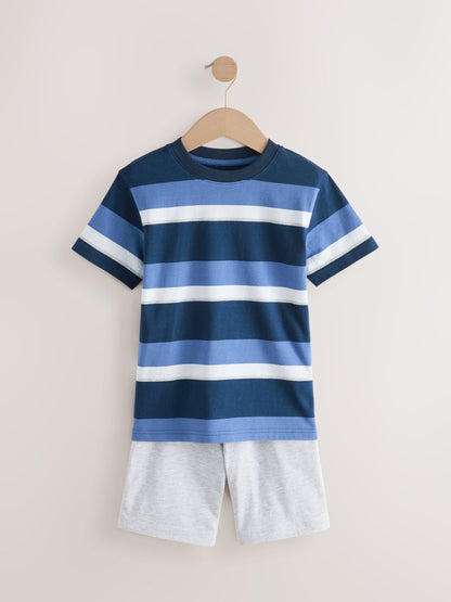Navy/Grey Shorts Pyjamas 3 Pack (3-16yrs) image 7