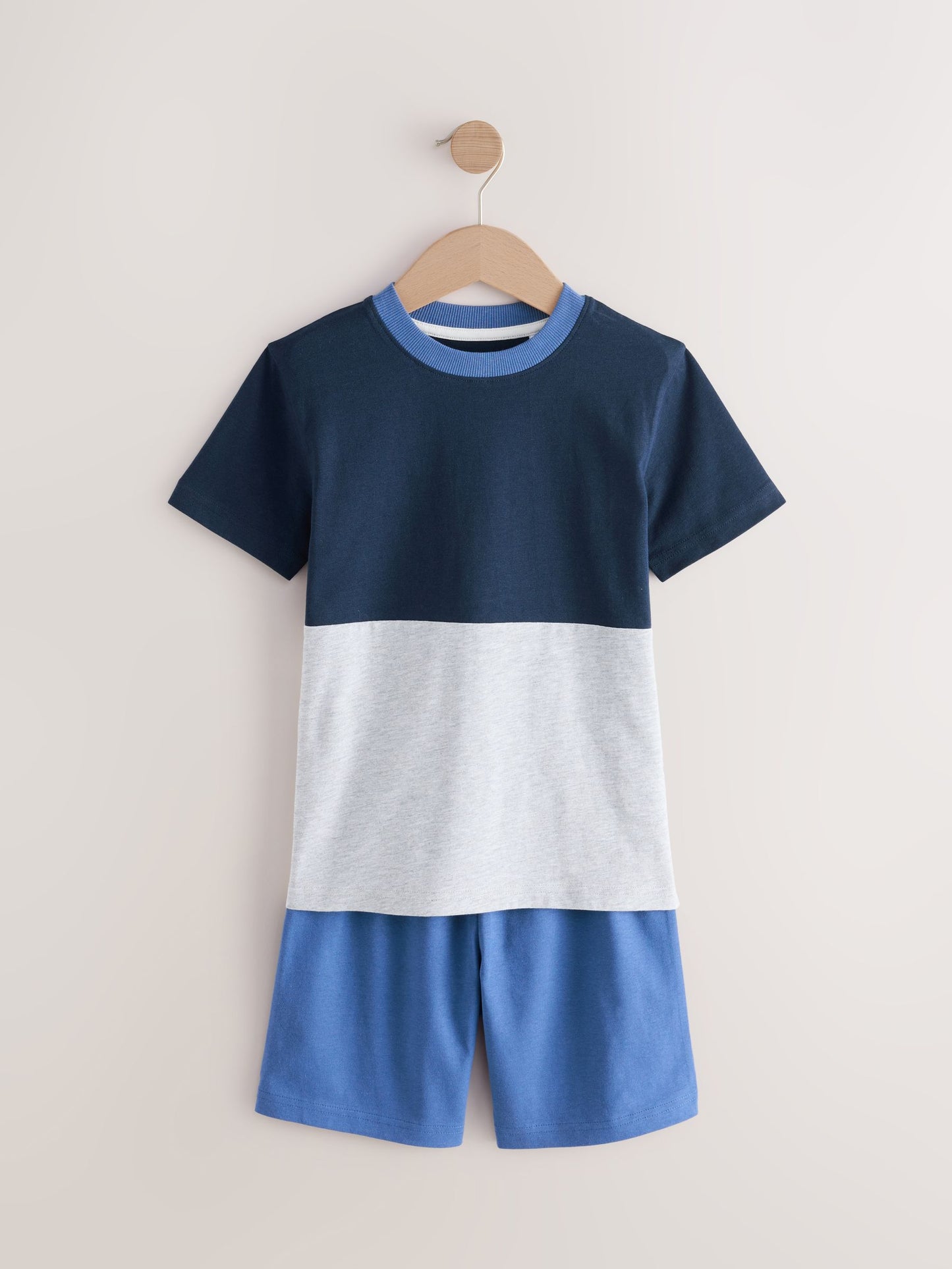 Navy/Grey Shorts Pyjamas 3 Pack (3-16yrs) image 9