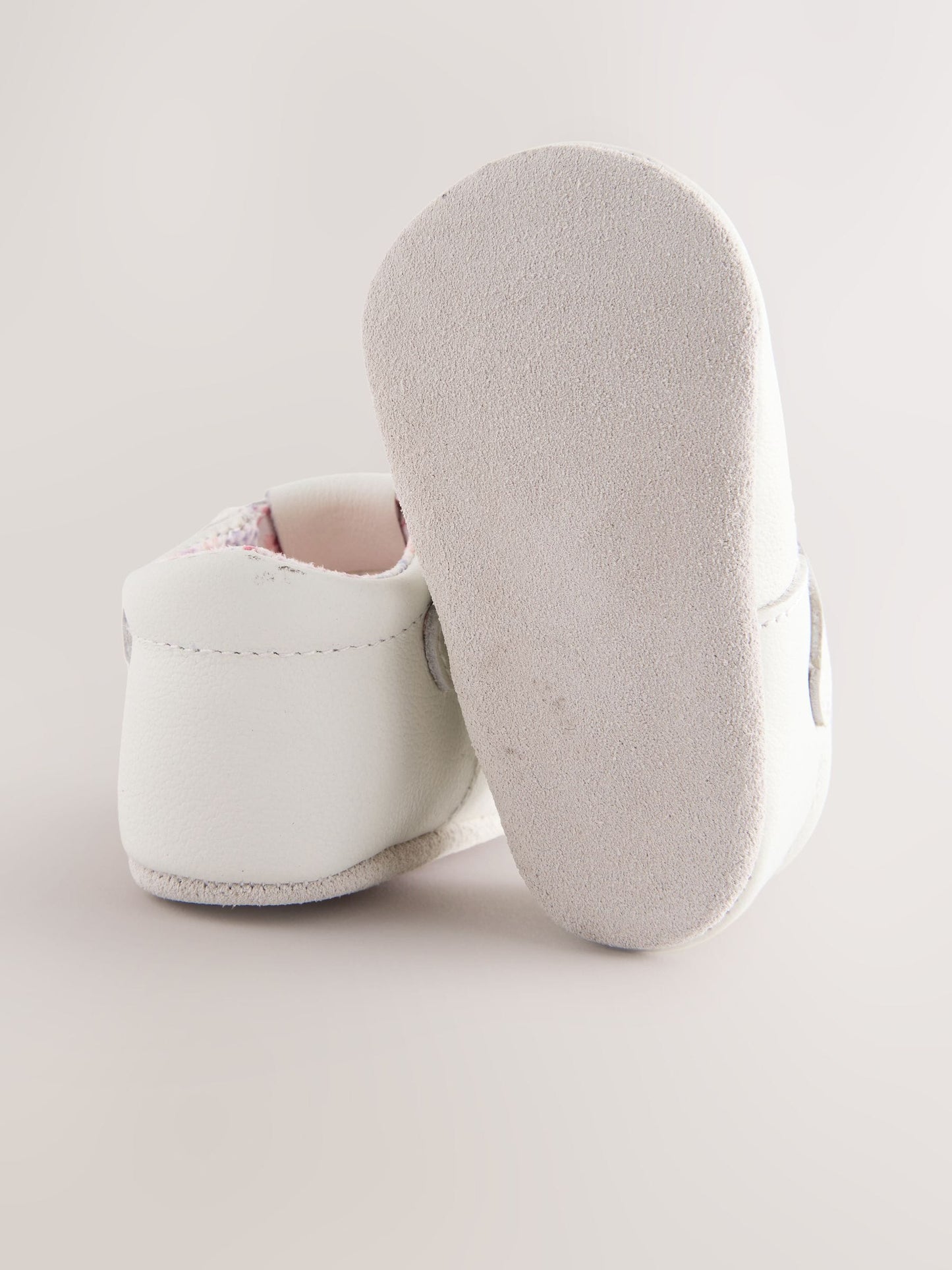 White Leather Baby T-Bar Shoes (0-24mths) image 5