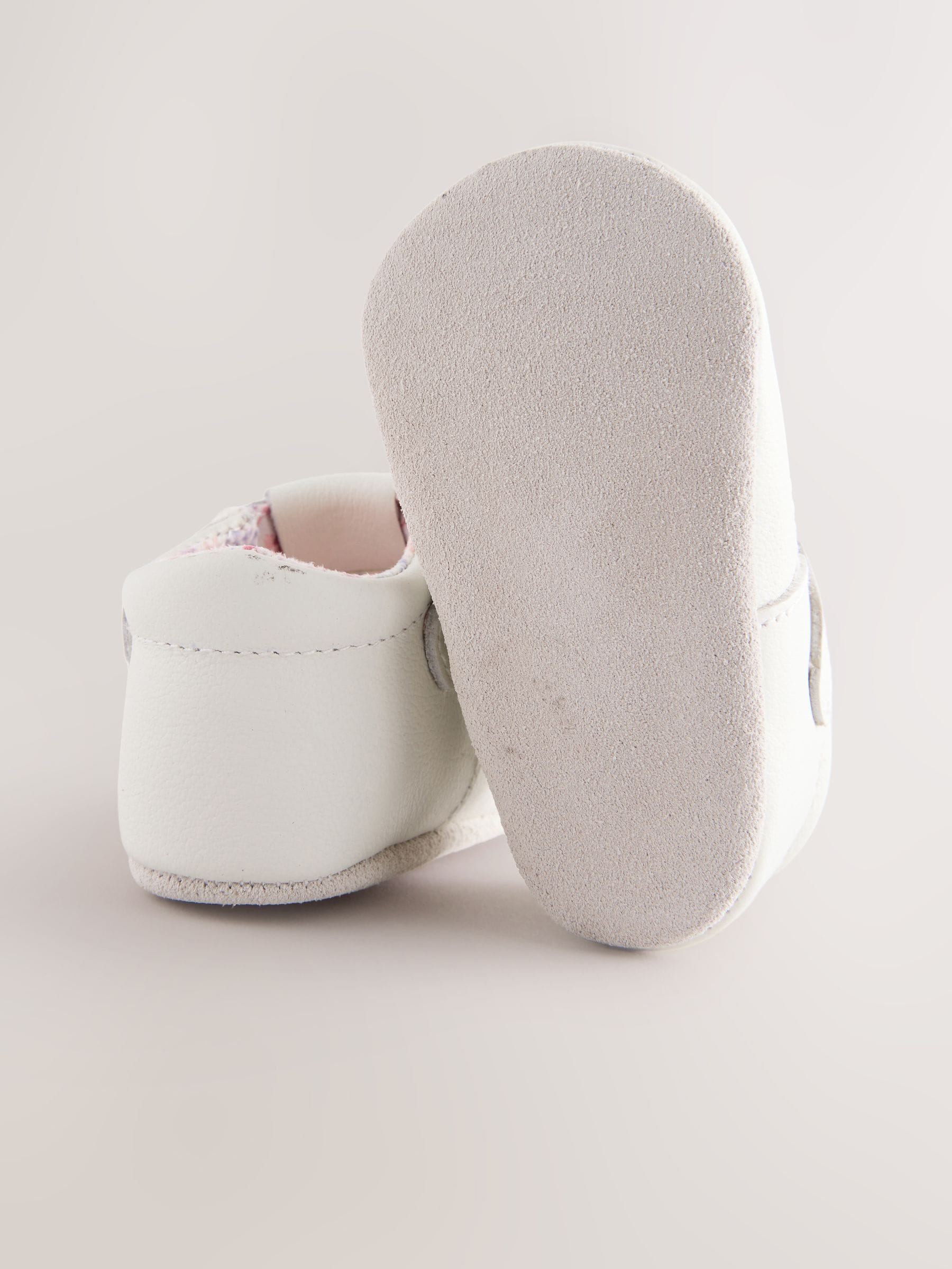 White Leather Baby T-Bar Shoes (0-24mths) image 5