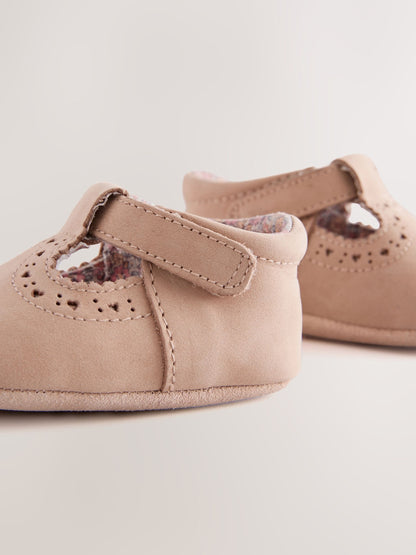 Tan Leather Baby T-Bar Shoes (0-24mths) image 4