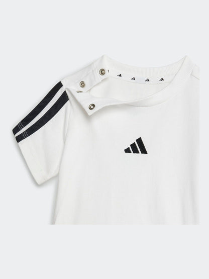 adidas White Essentials Infant Kids T-Shirt Set image 5