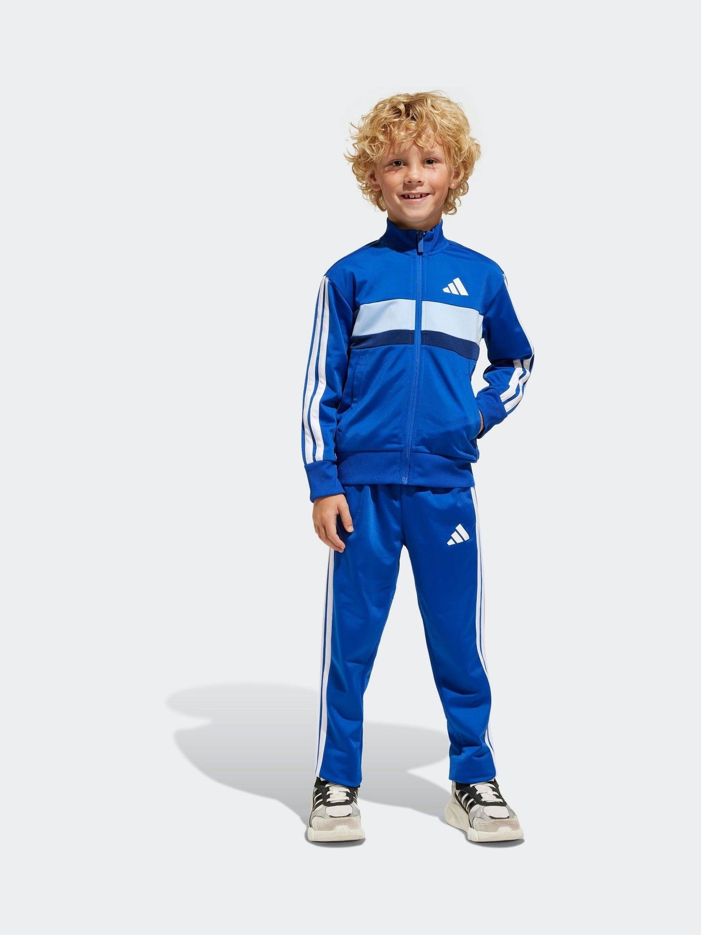 Dsiney Kidz - adidas Blue Essentials Tiberio 3-Stripes Little Kids Tracksuit image 1