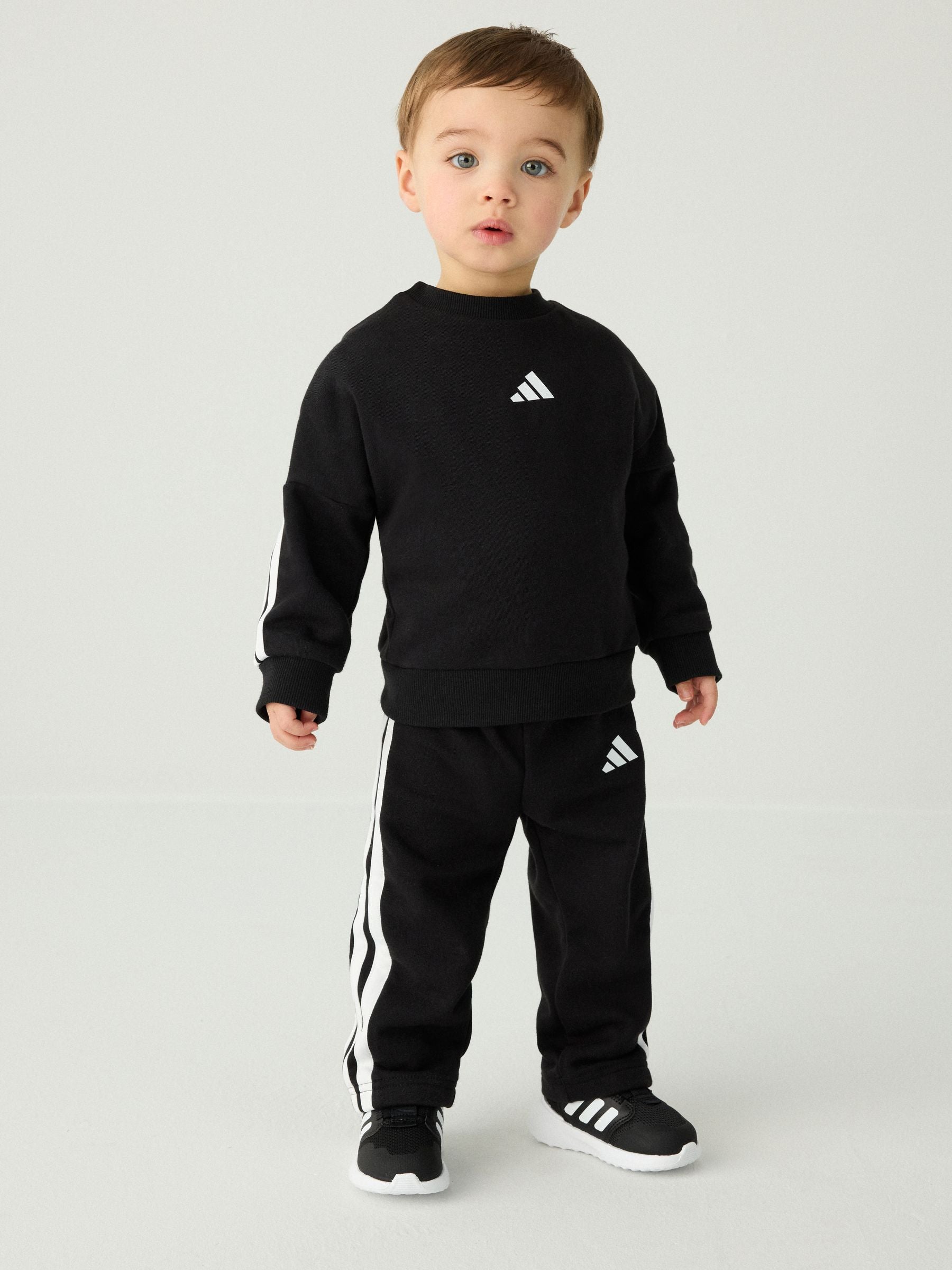 adidas Black Essentials Infant Kids Joggers Set image 2