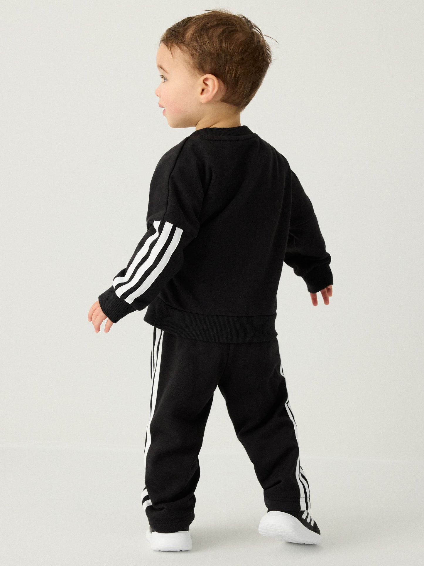 adidas Black Essentials Infant Kids Joggers Set image 3