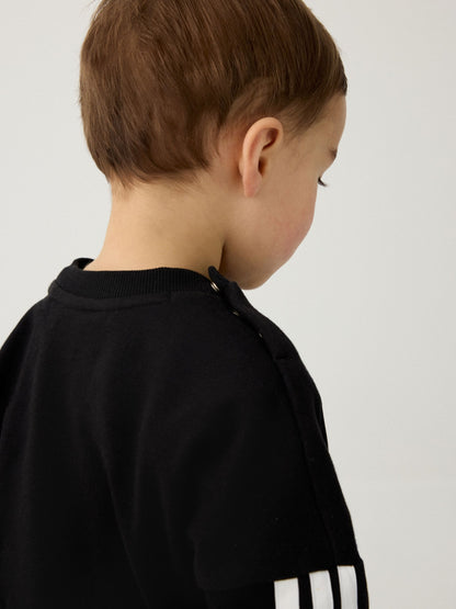adidas Black Essentials Infant Kids Joggers Set image 7