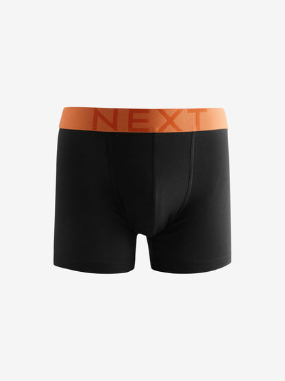 Dsiney Kidz - Black Bright Colour Waistband Trunk Cotton Rich Boxers 5 Pack image 6