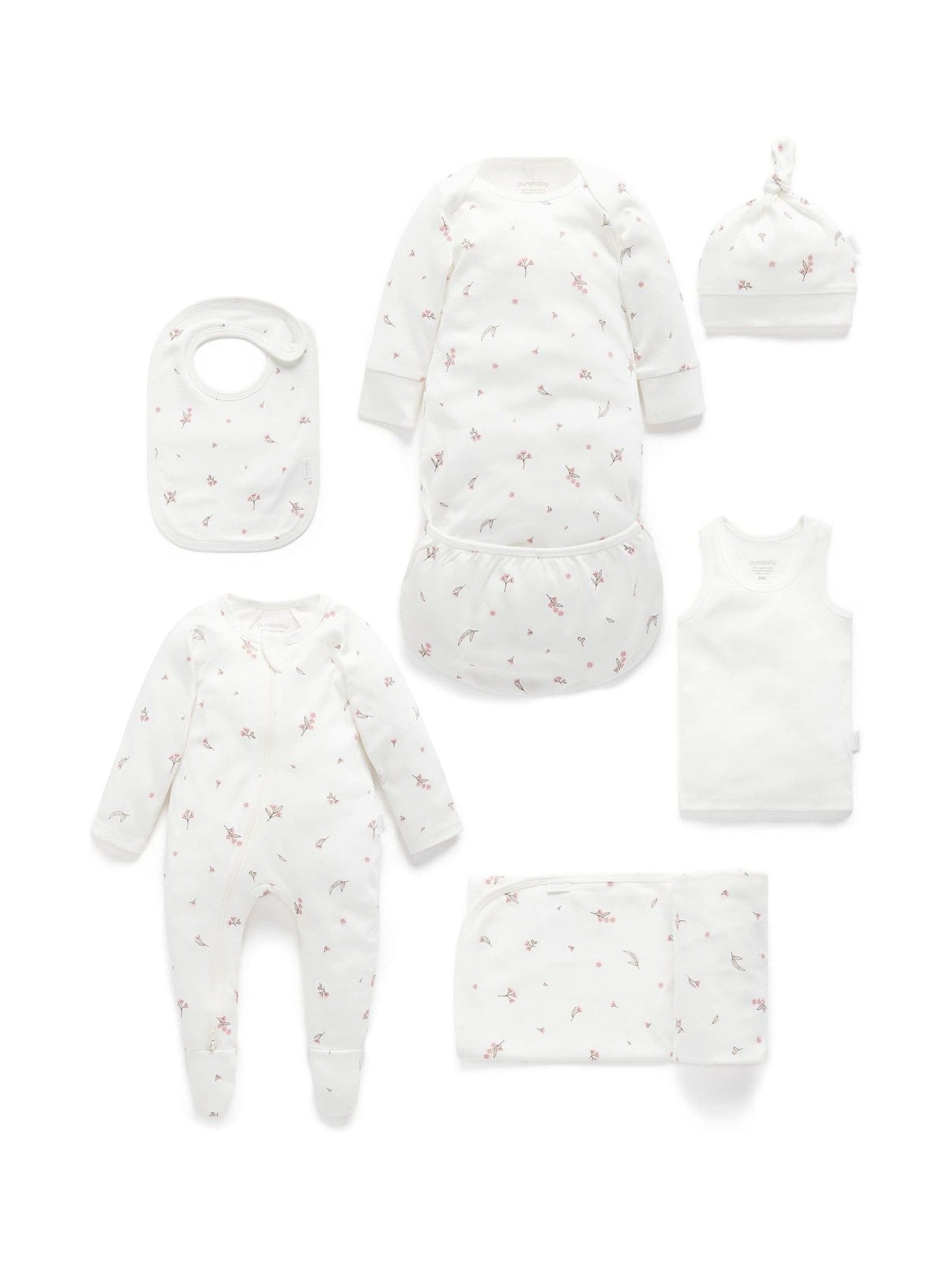 Purebaby Brown/White Newborn Essential Hospital Pack image 1