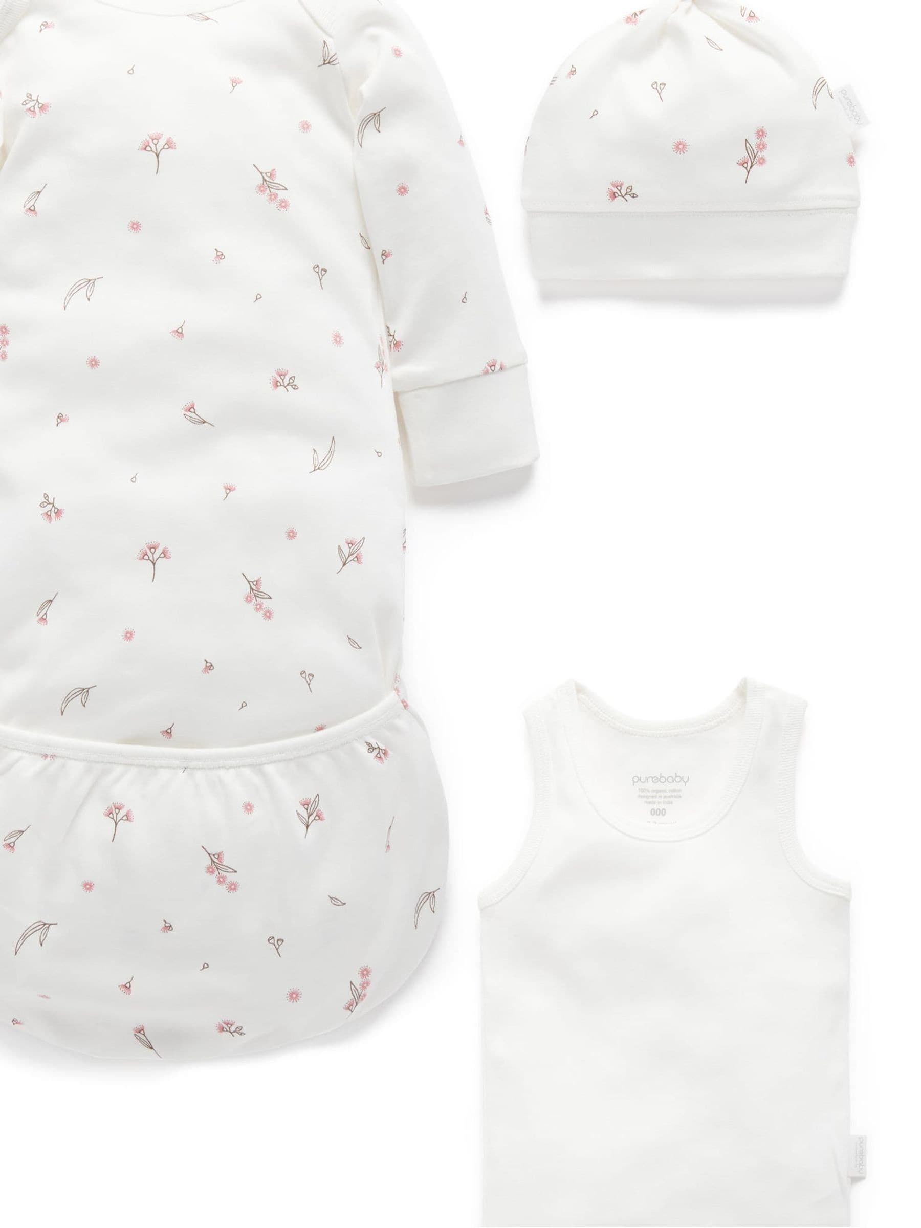 Purebaby Brown/White Newborn Essential Hospital Pack image 2