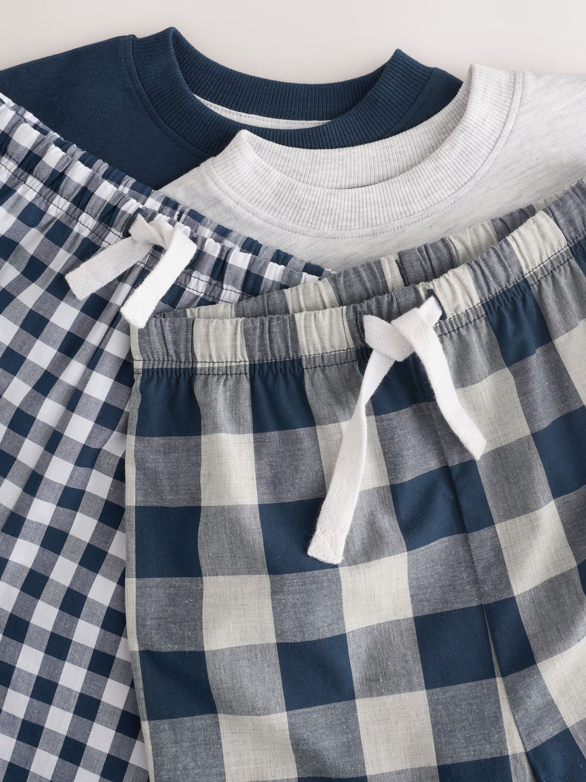 Blue/White Short Sleeve Long Pyjamas 2 Pack (9mths-12yrs) - image 9