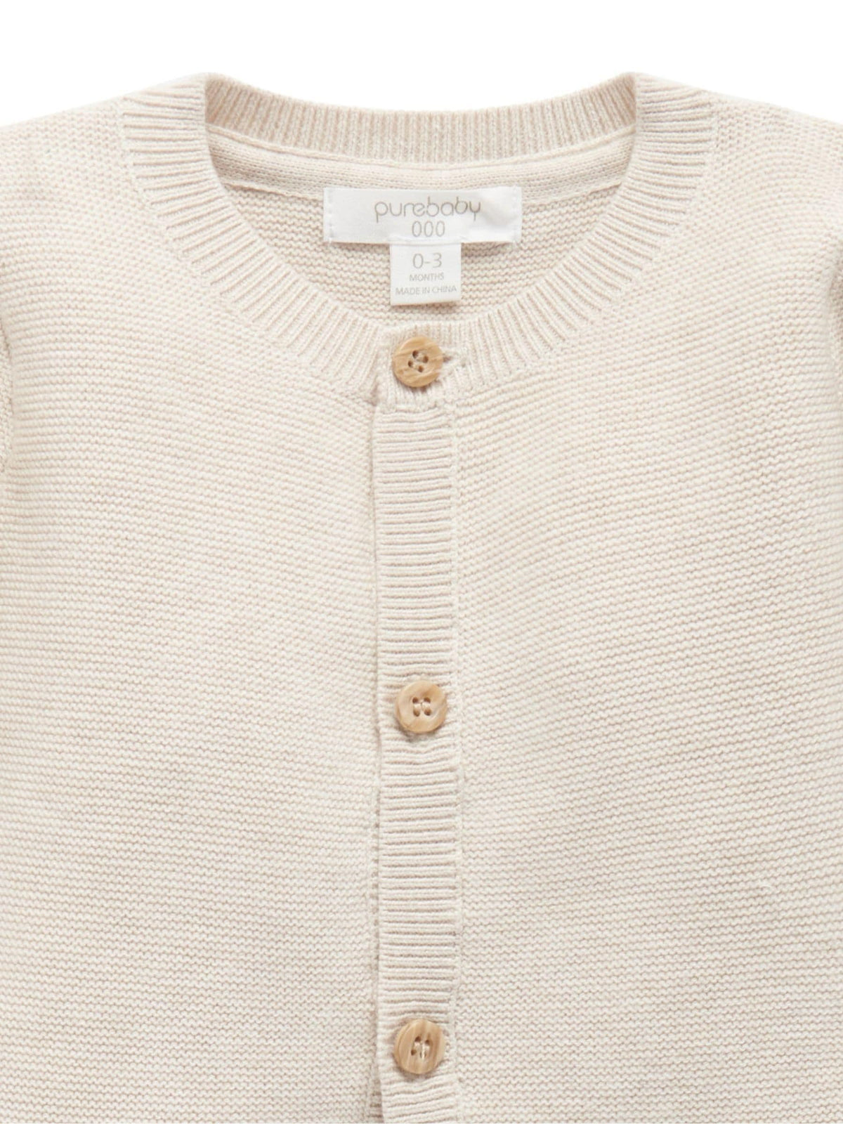 Dsiney Kidz - Purebaby Natural Textured Knit Cardigan image 3
