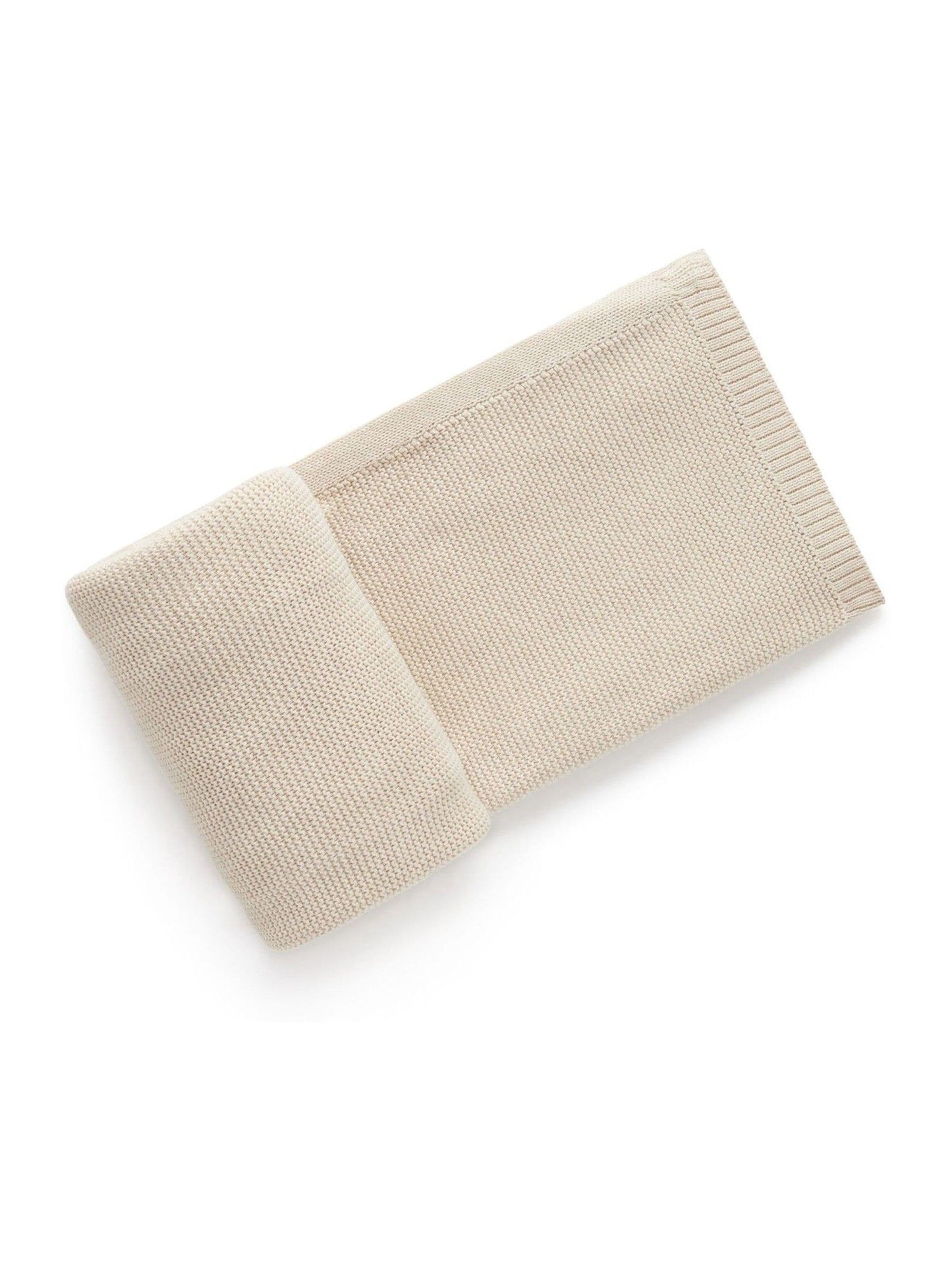 Purebaby Natural Textured Knit 100% Cotton Blanket image 1