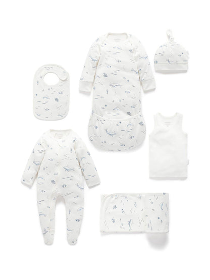 Purebaby White Chrome Newborn Essential Hospital Pack image 1