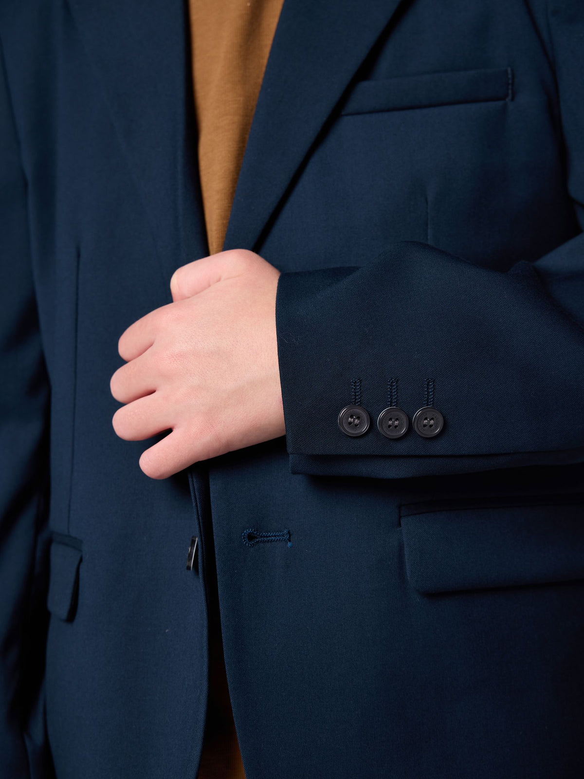 smALLSAINTS Navy Boys Slim Fit Moad Suit Jacket - image 4