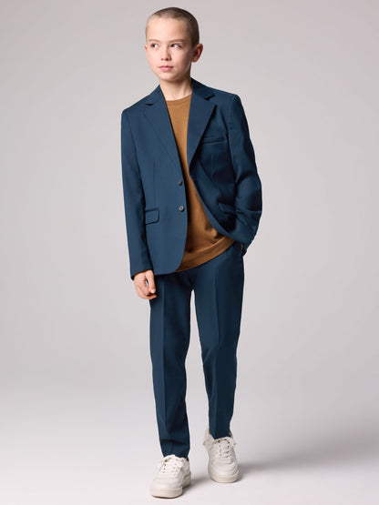 smALLSAINTS Navy Boys Slim Fit Moad Suit Trousers - image 4
