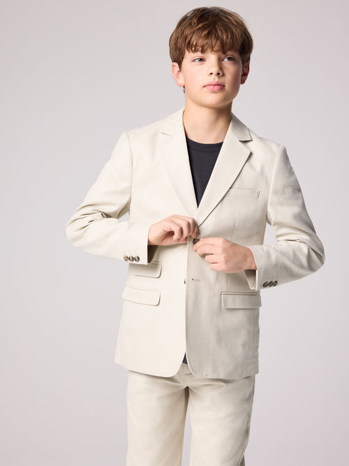 smALLSAINTS Beige Boys Relaxed Fit Sainte Suit Jacket - image 1